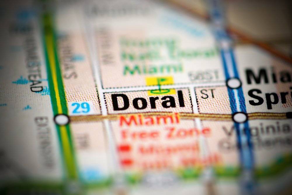 Map of Doral, Florida
